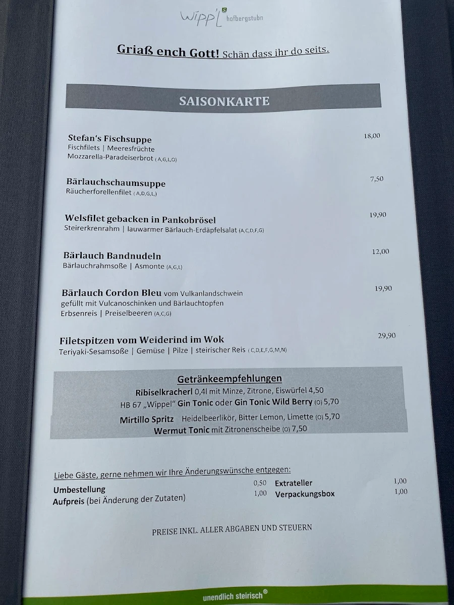 Speisekarte photo 1