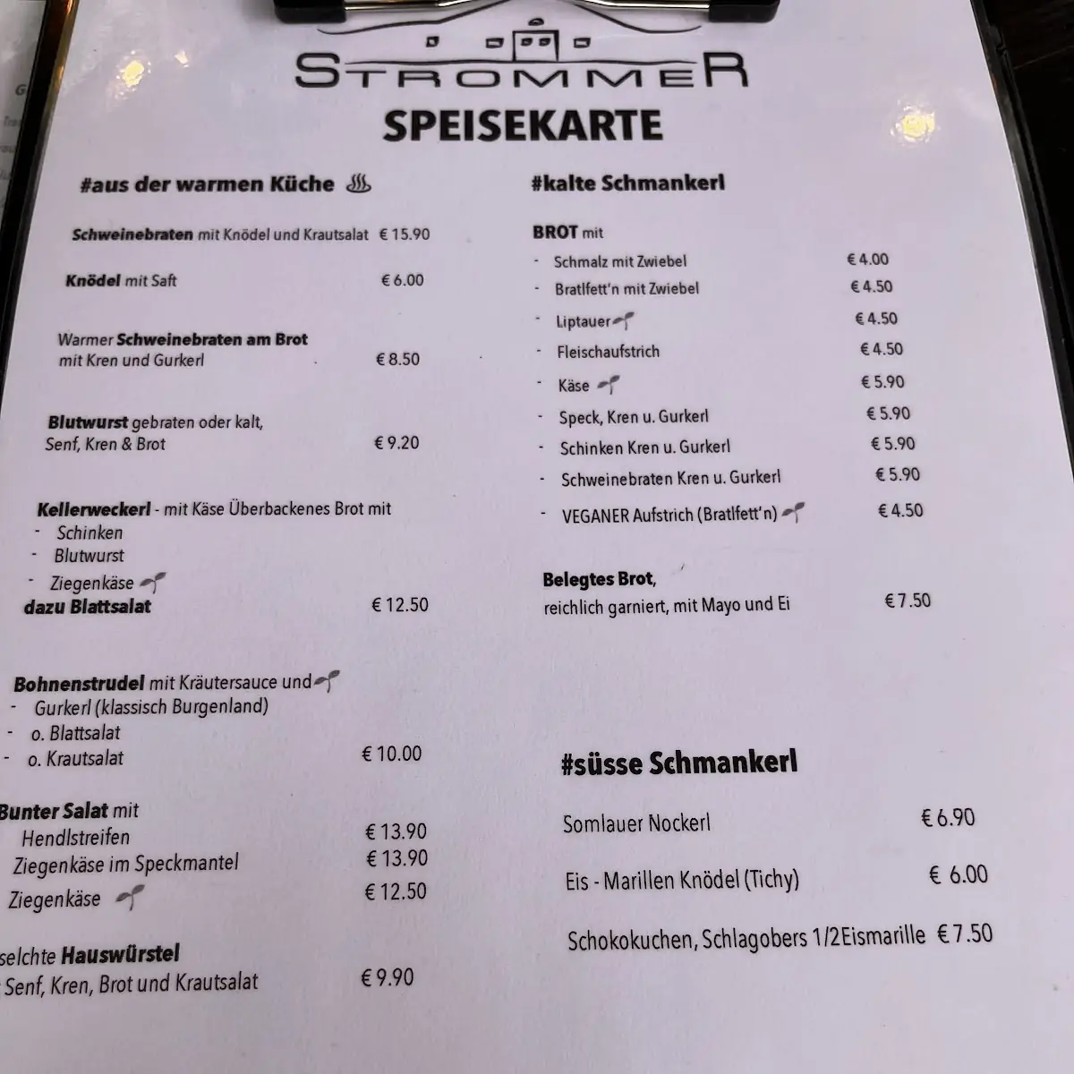 Speisekarte photo 1