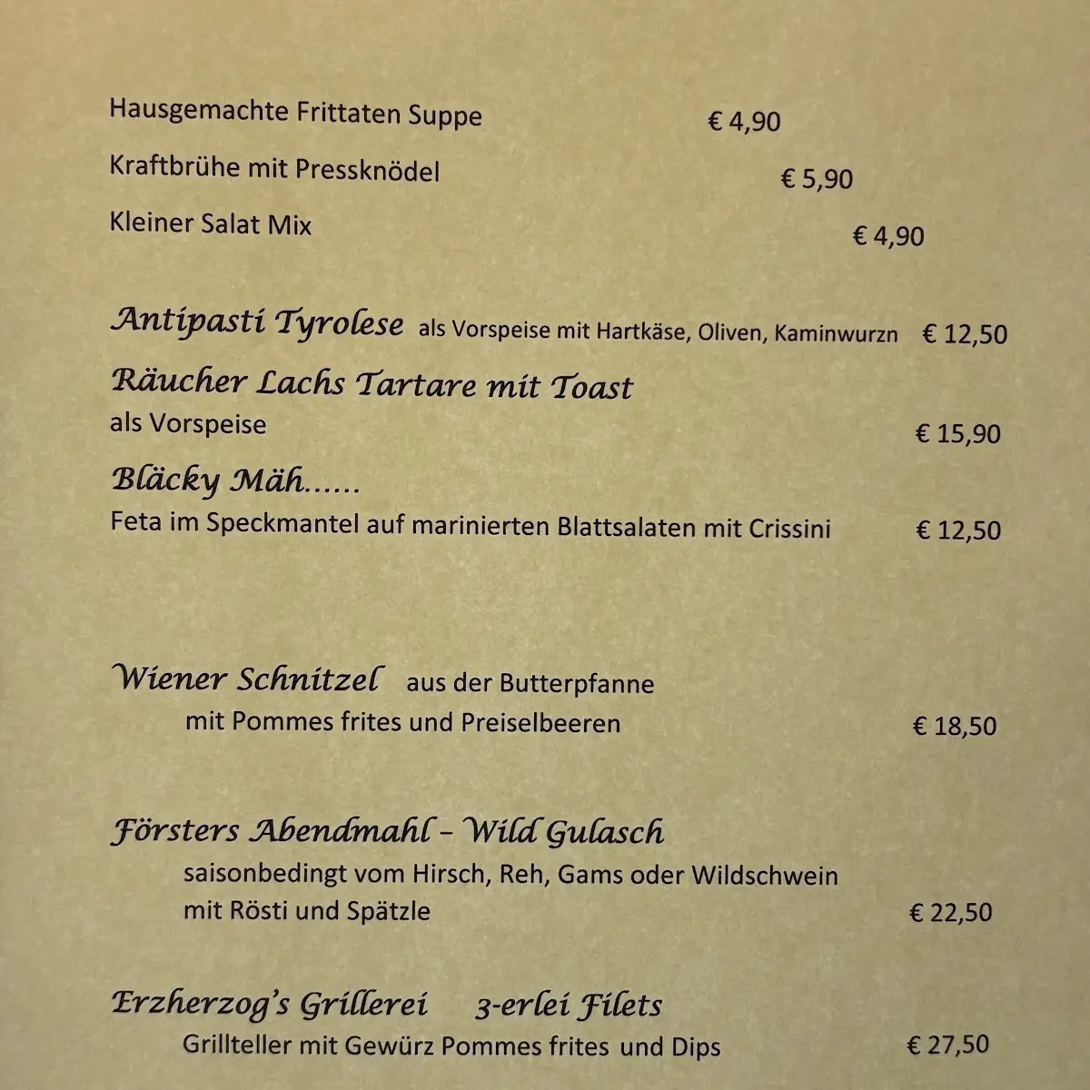 Speisekarte photo 5