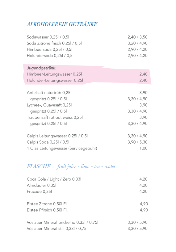 Speisekarte photo 1