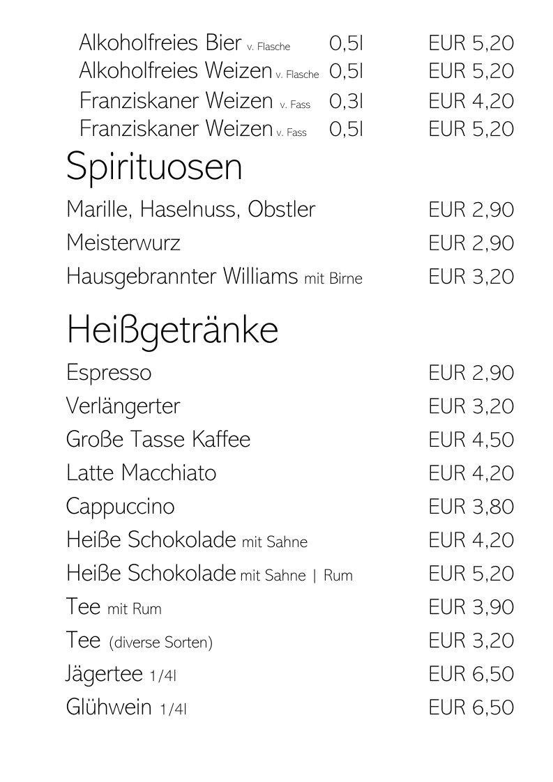 Speisekarte photo 3