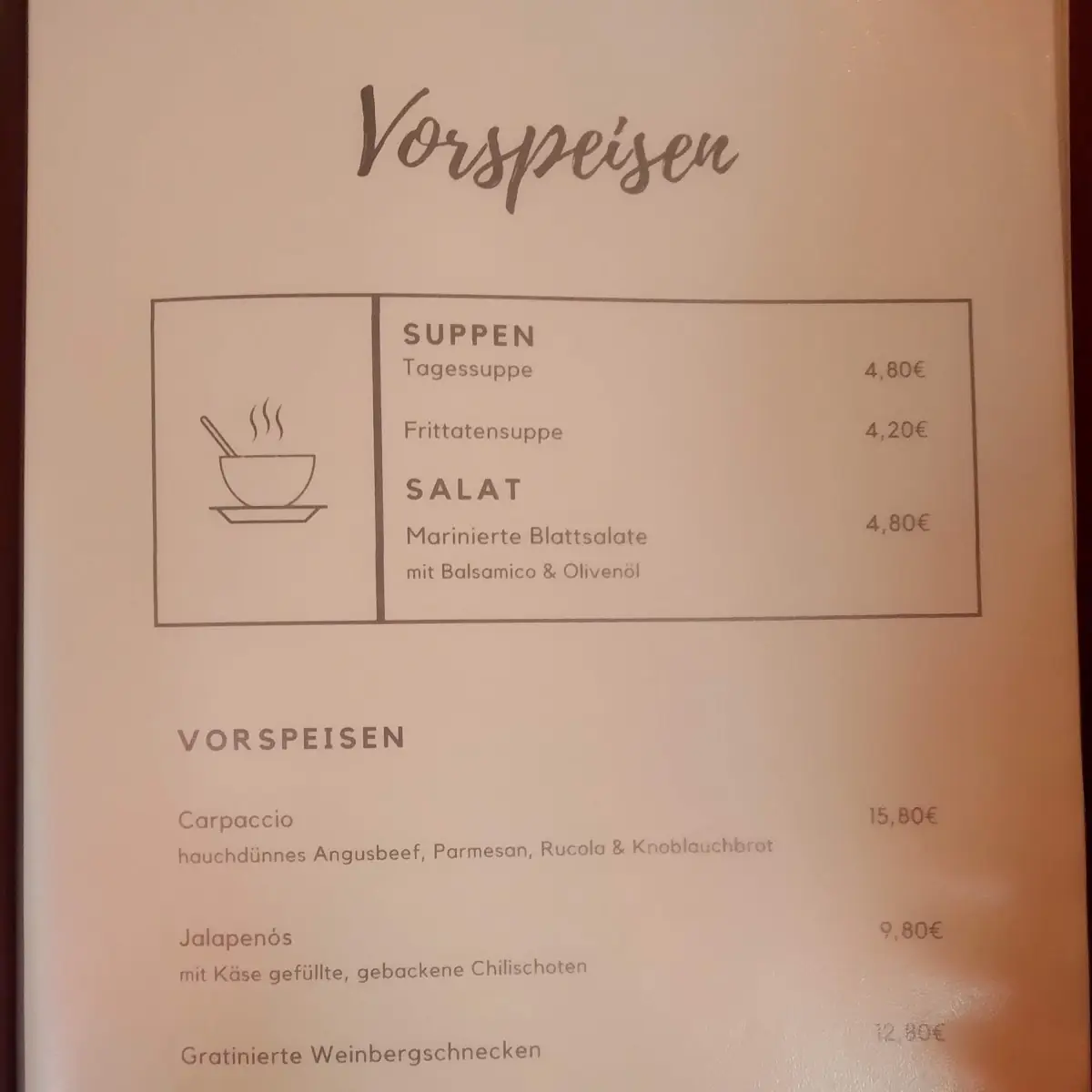 Speisekarte photo 5