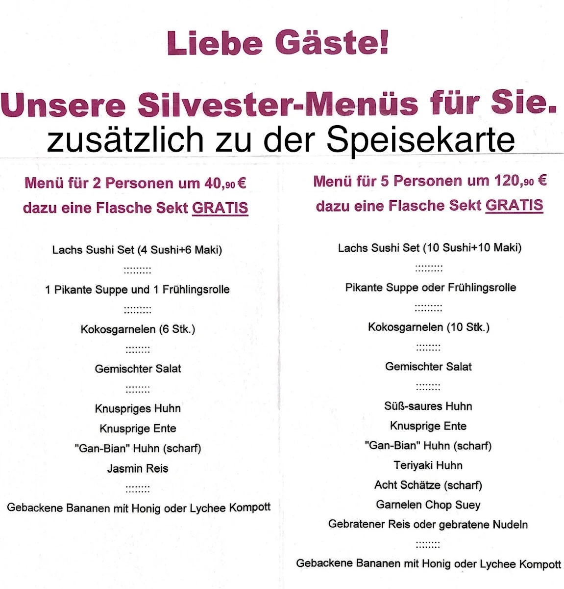 Speisekarte photo 1