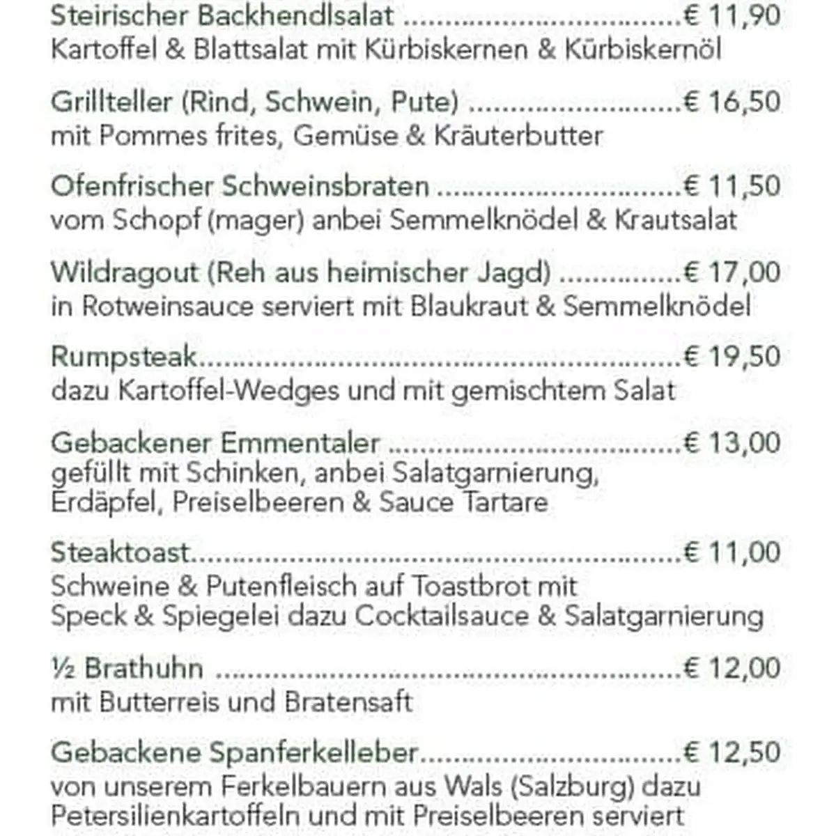 Speisekarte photo 6