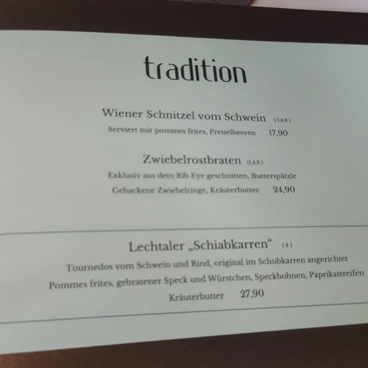 Speisekarte photo 9