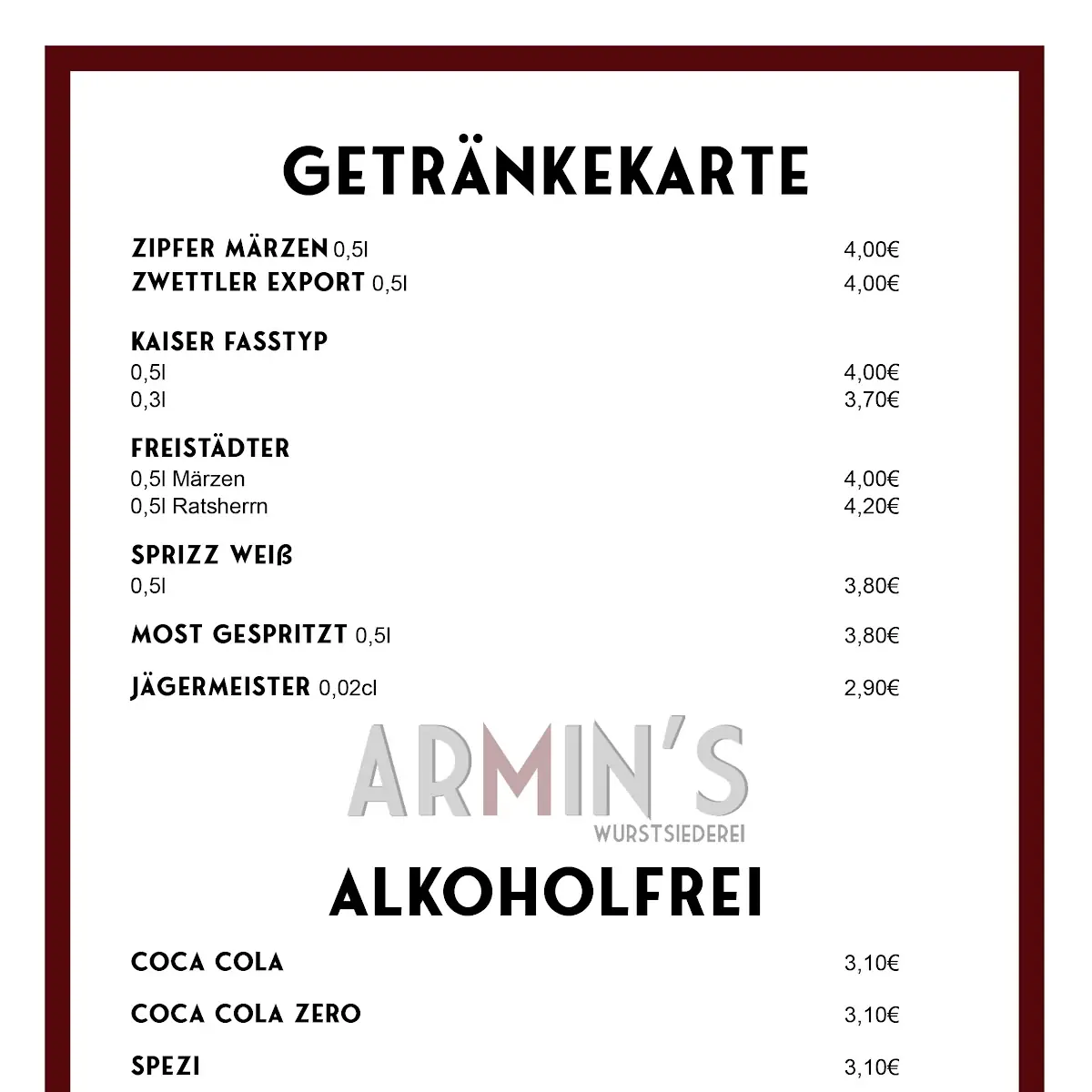 Speisekarte photo 1