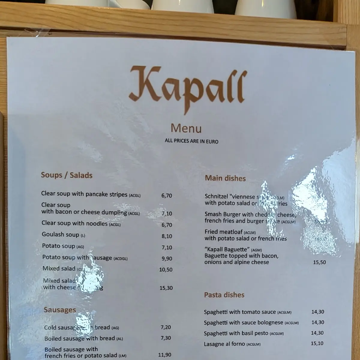 Speisekarte photo 1