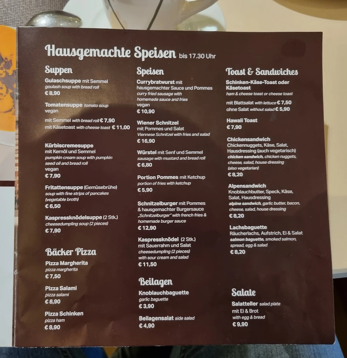 Speisekarte photo 6