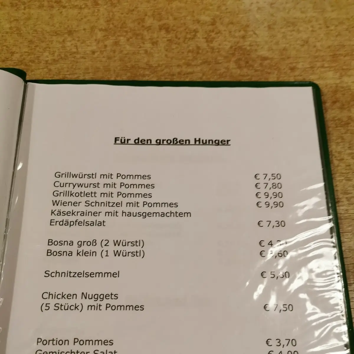 Speisekarte photo 2