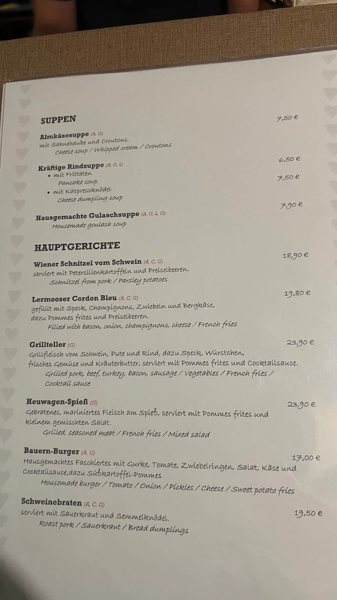 Speisekarte photo 1