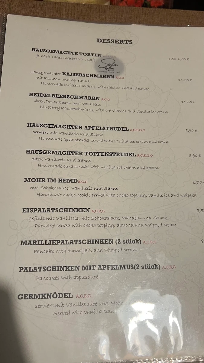 Speisekarte photo 2