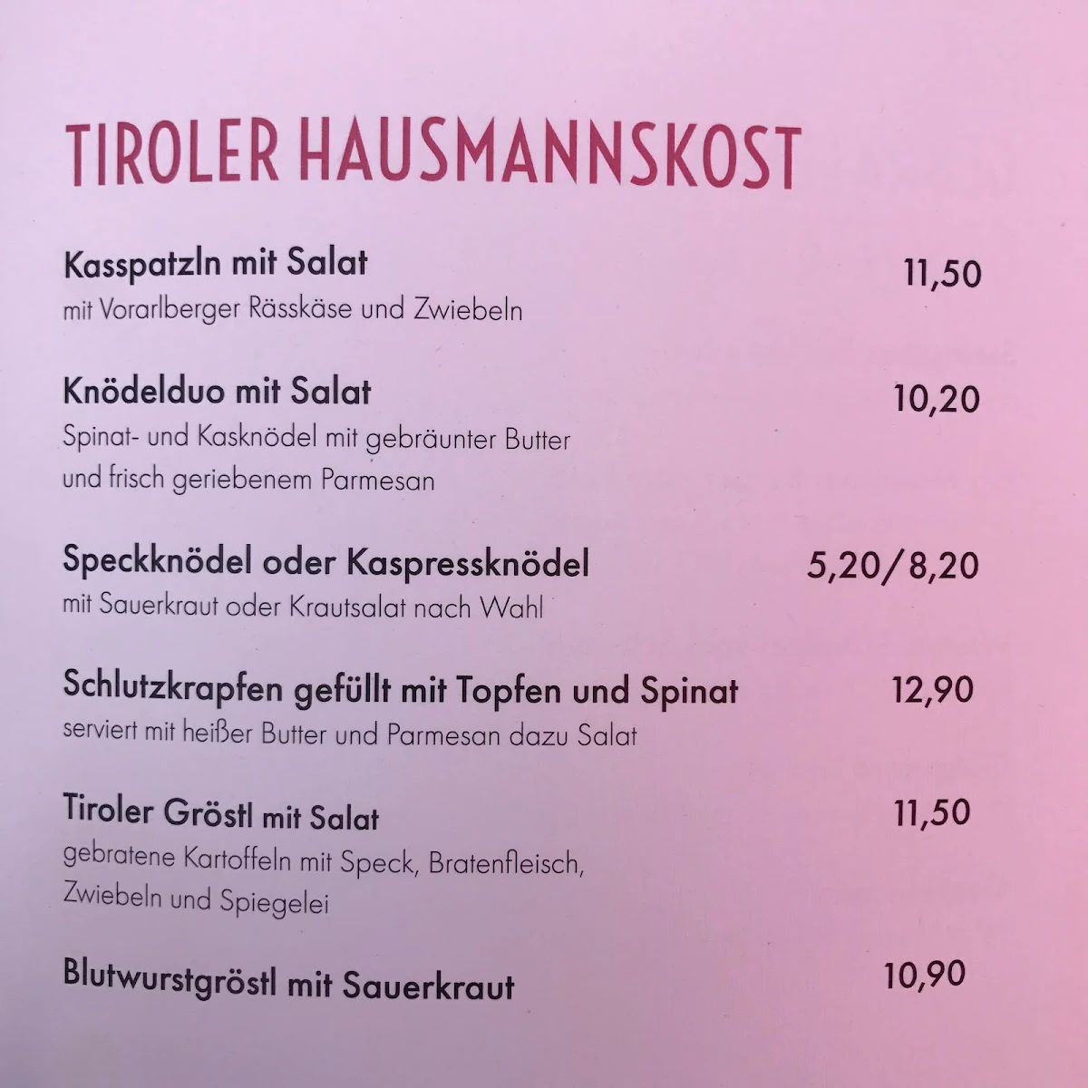 Speisekarte photo 7