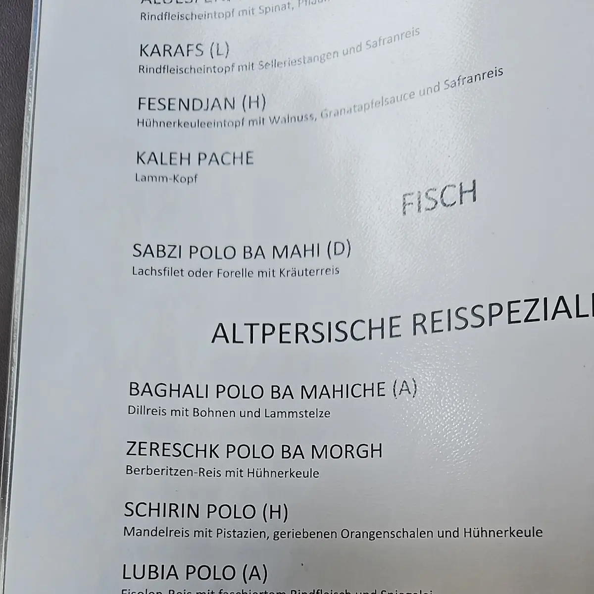 Speisekarte photo 1
