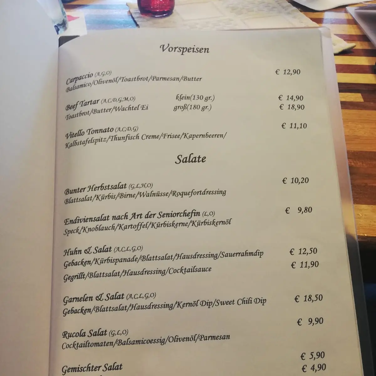Speisekarte photo 3