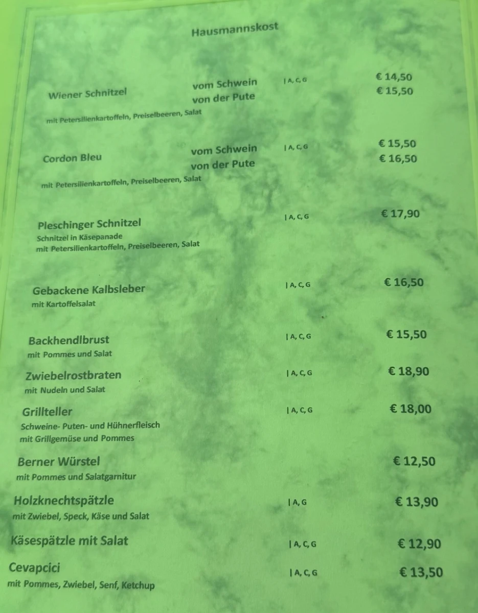 Speisekarte photo 3