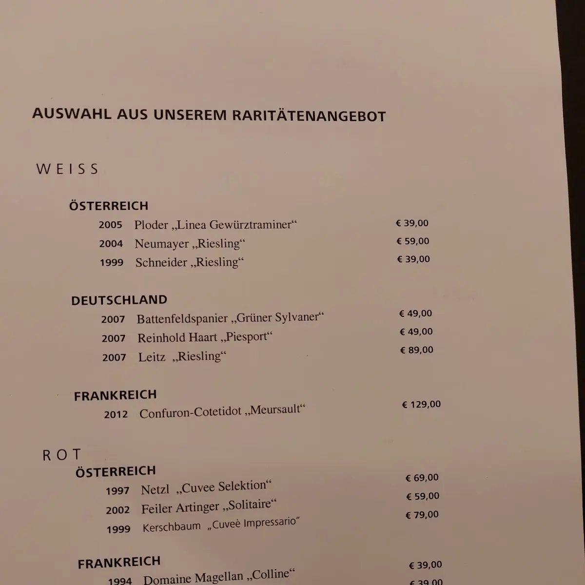Speisekarte photo 2