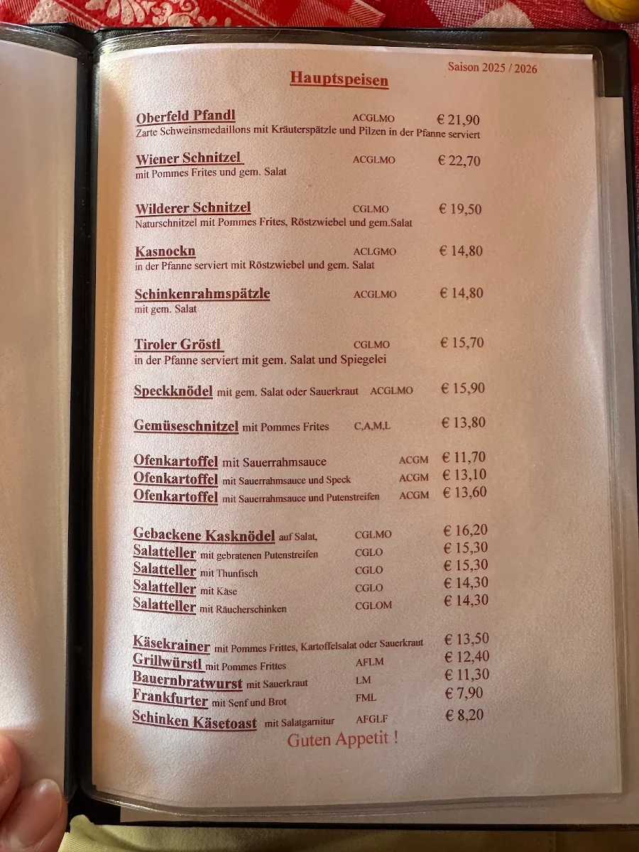 Speisekarte photo 1