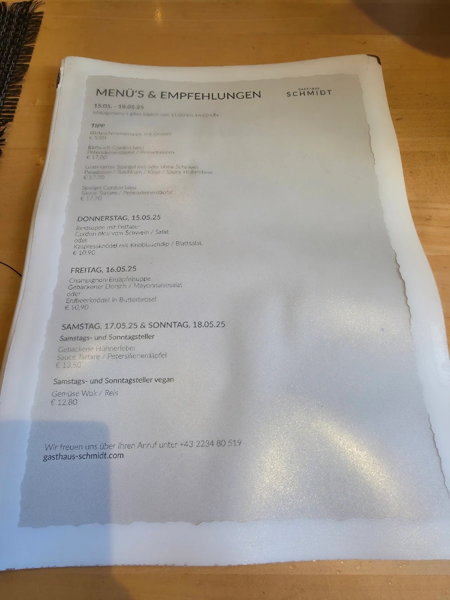 Speisekarte photo 1