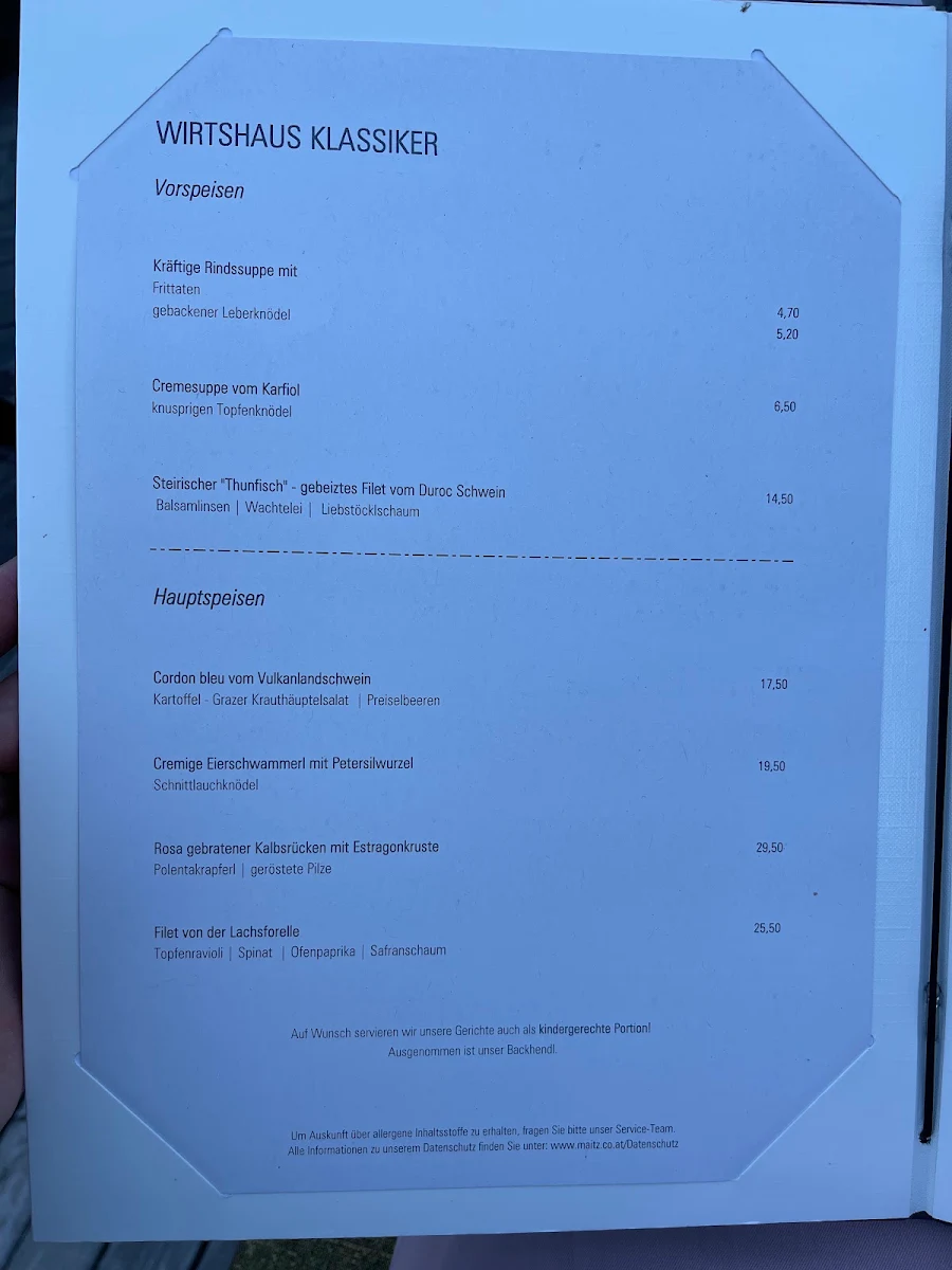 Speisekarte photo 1