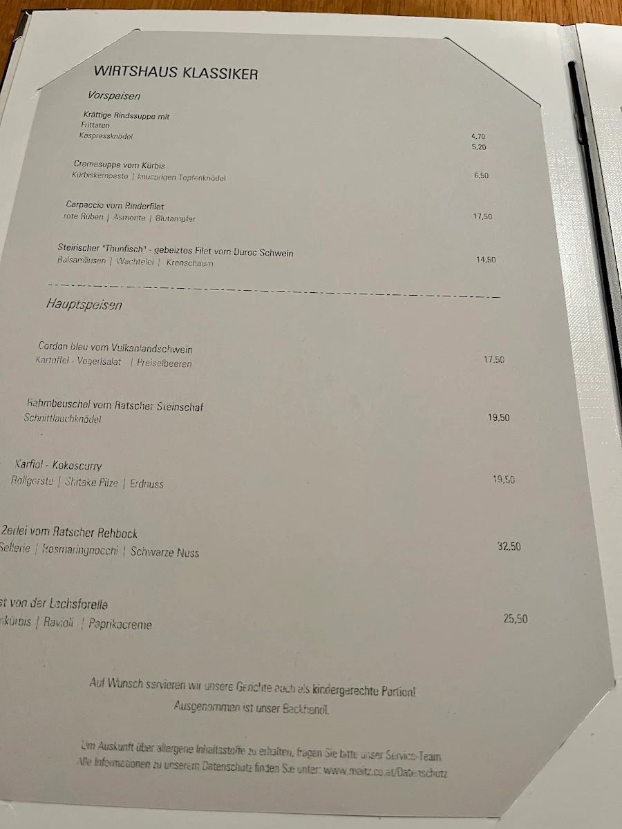 Speisekarte photo 5
