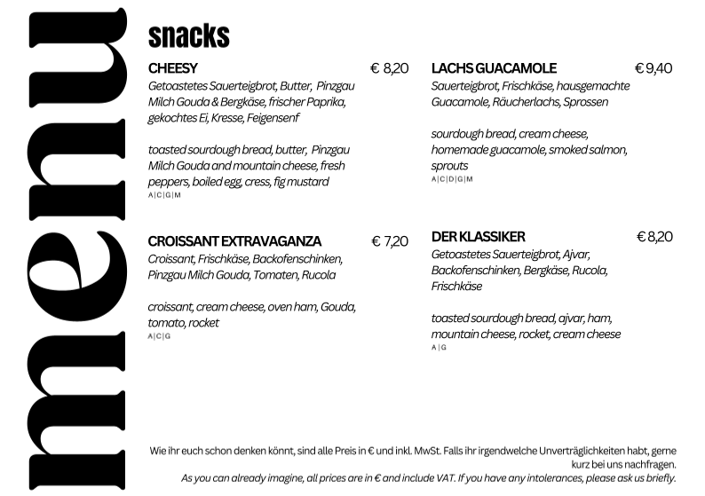 Speisekarte photo 4
