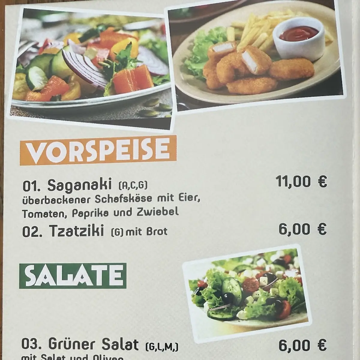 Speisekarte photo 1