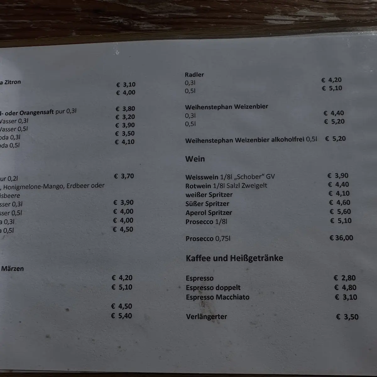 Speisekarte photo 2