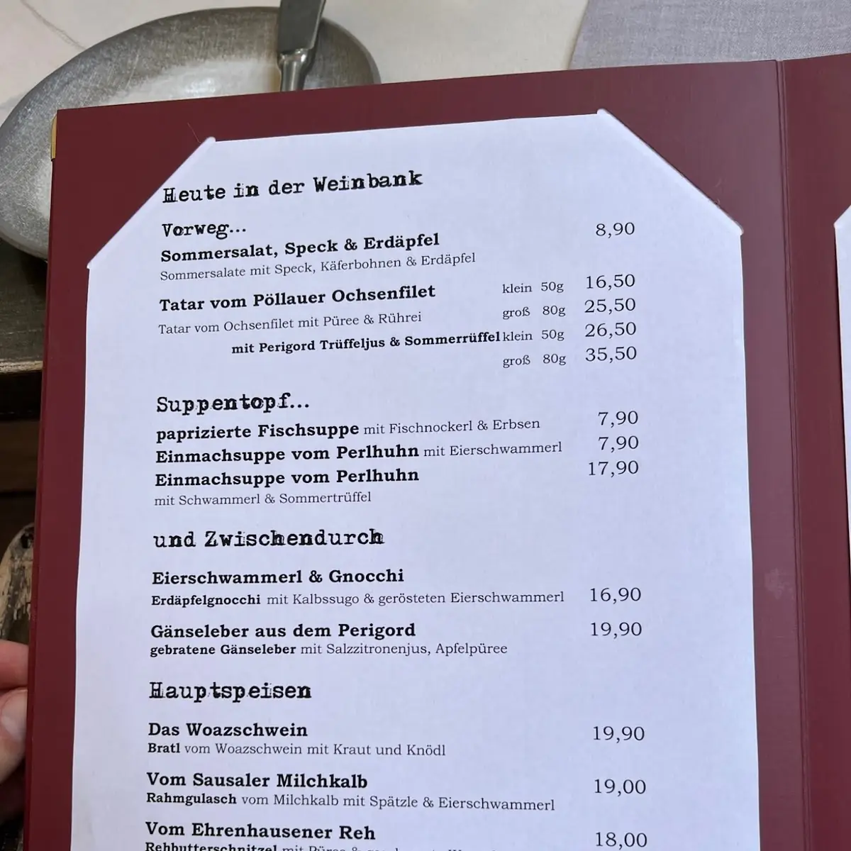 Speisekarte photo 1