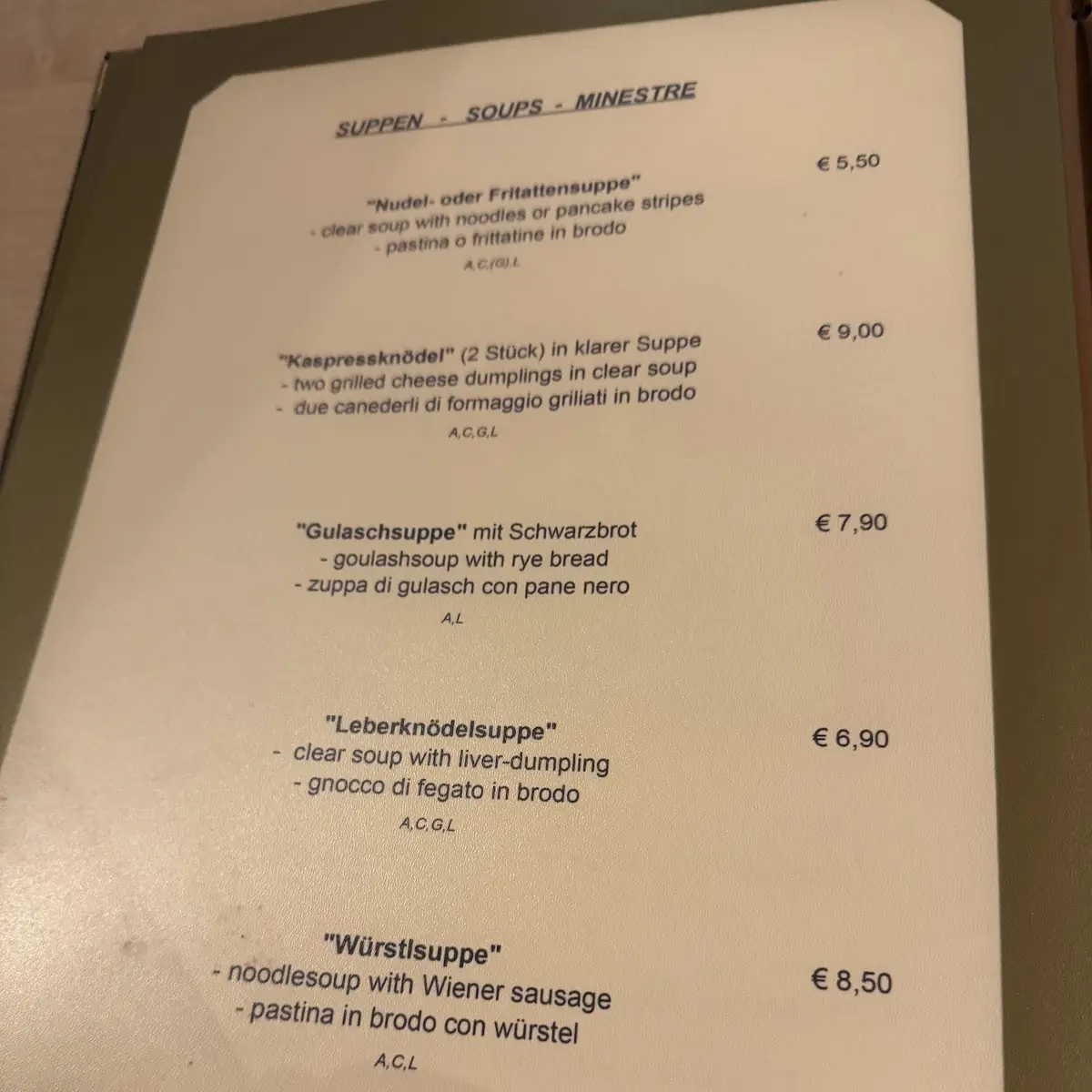 Speisekarte photo 9