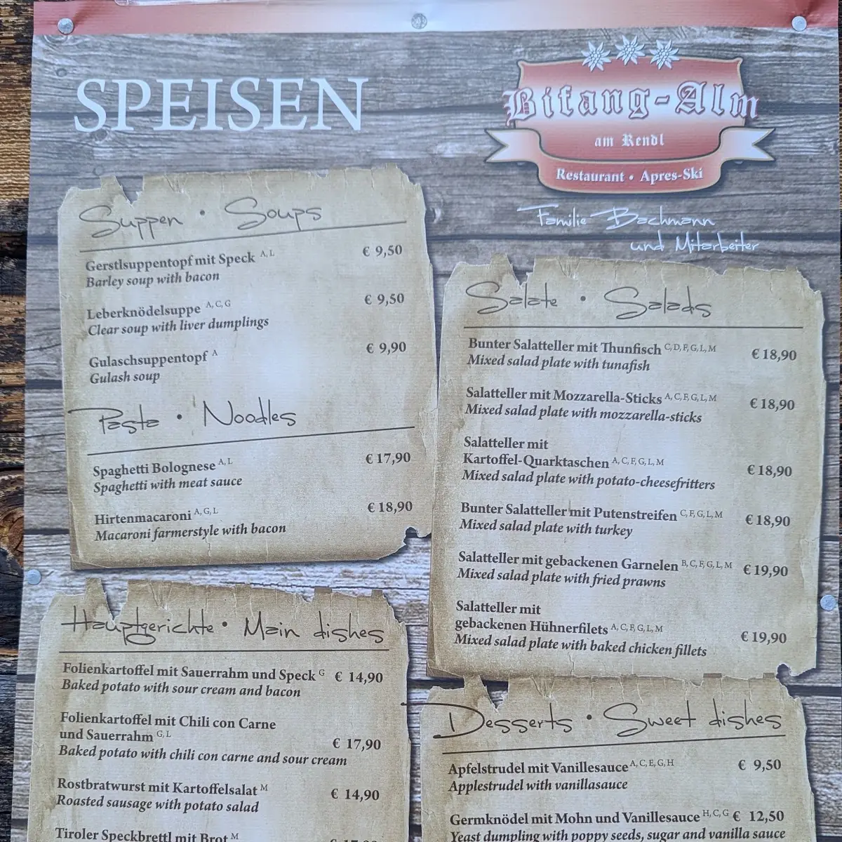 Speisekarte photo 1