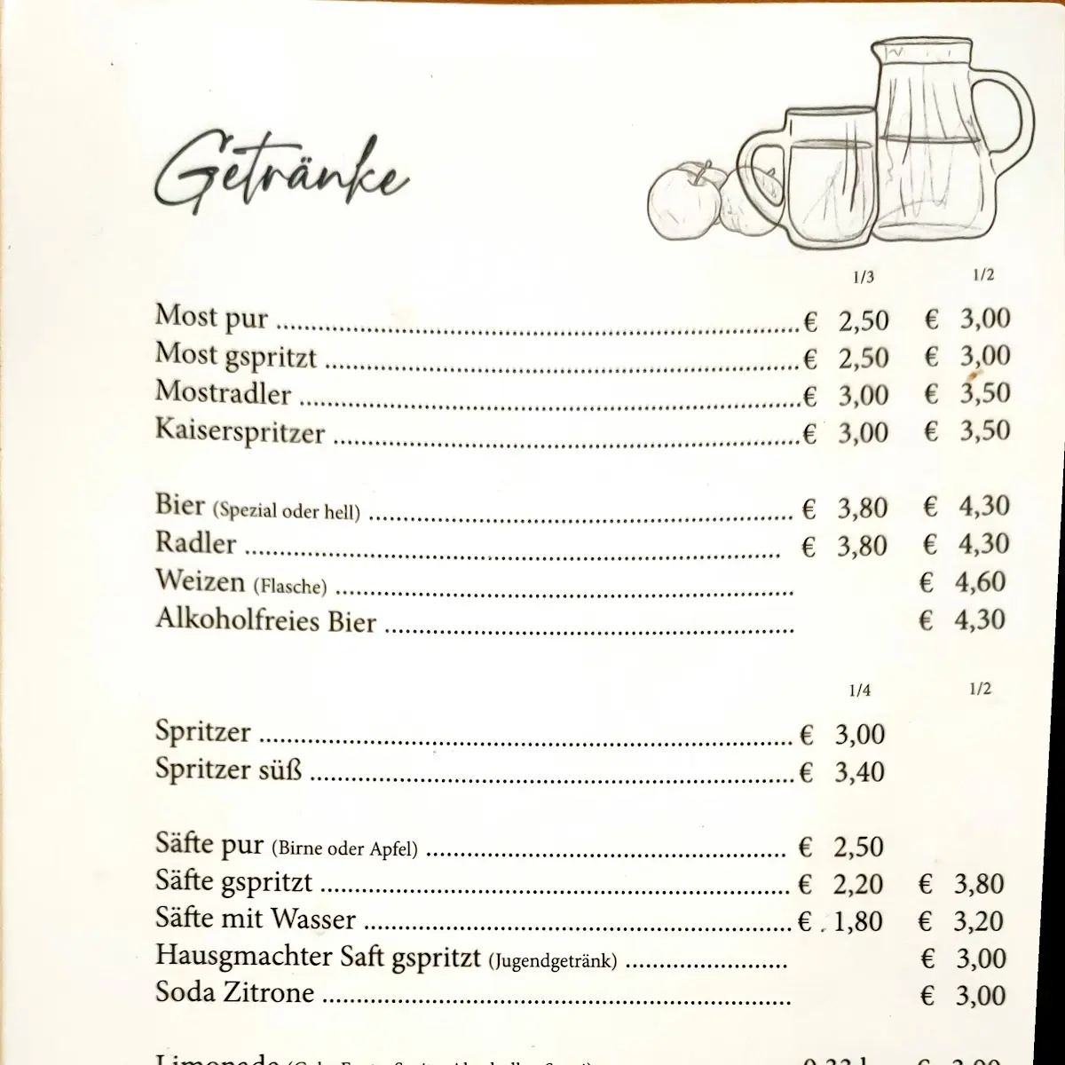 Speisekarte photo 1