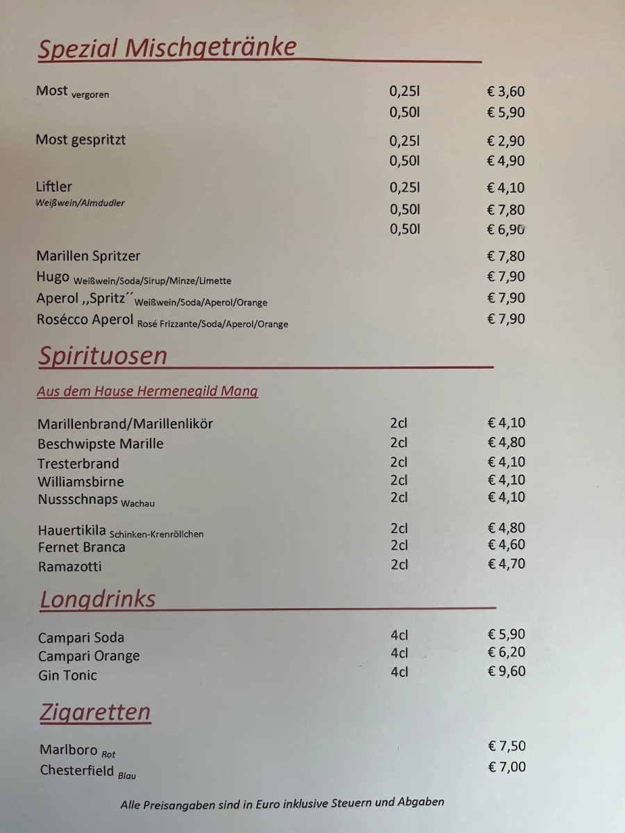 Speisekarte photo 1
