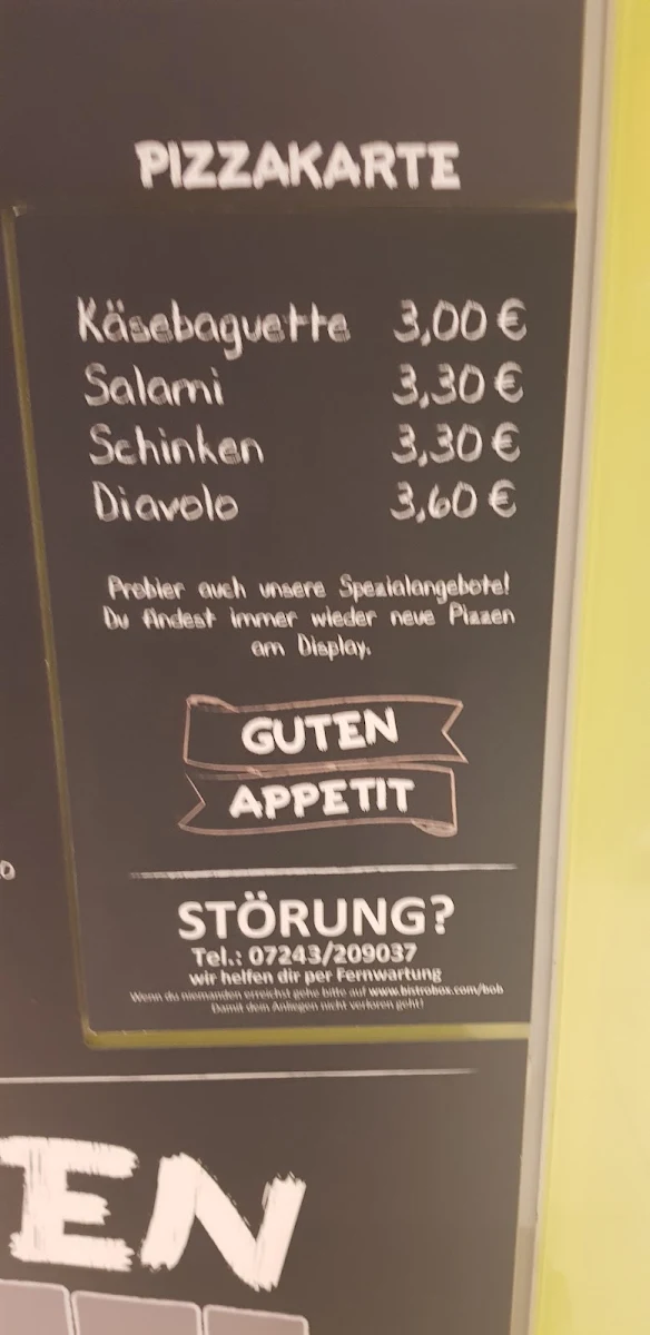 Speisekarte, BistroBox Hallein