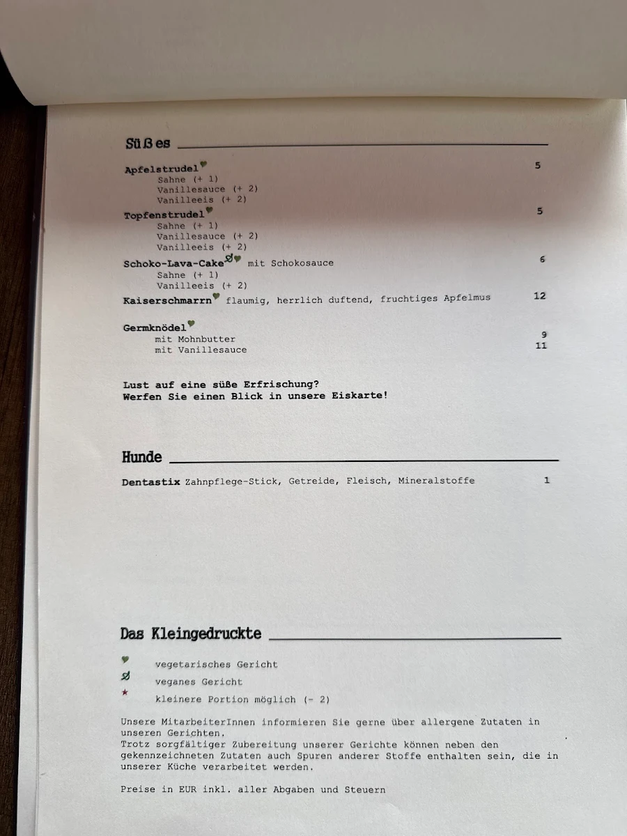 Speisekarte photo 2