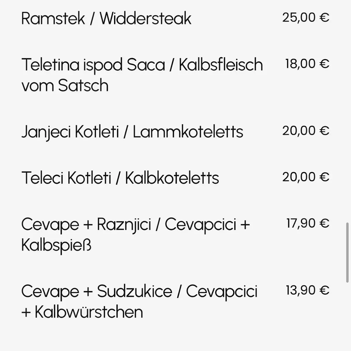 Speisekarte photo 6