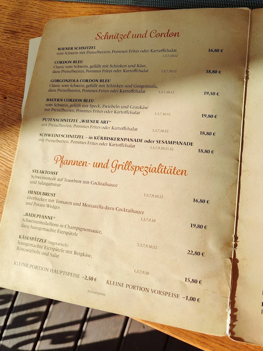 Speisekarte photo 2