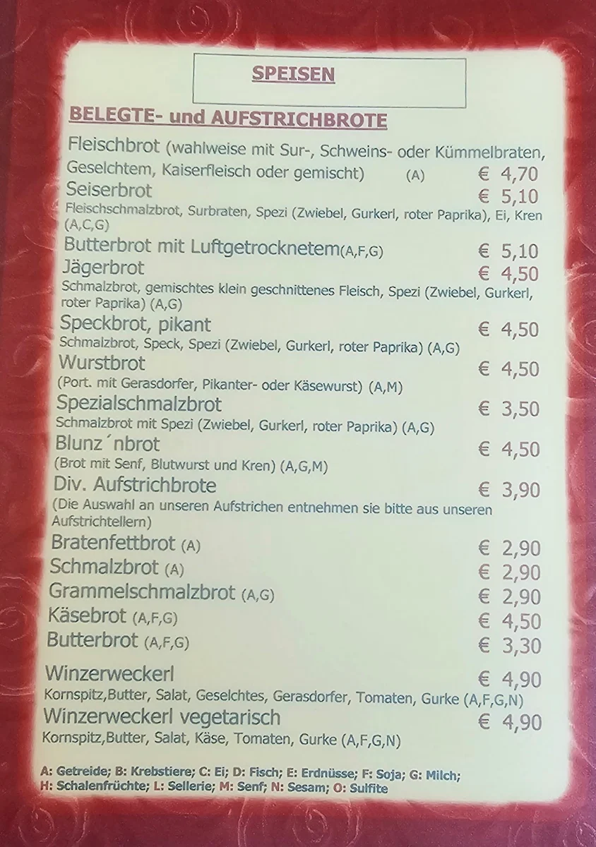 Speisekarte photo 1
