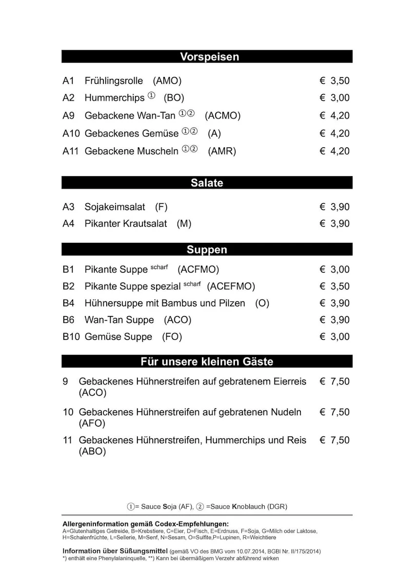 Speisekarte photo 2
