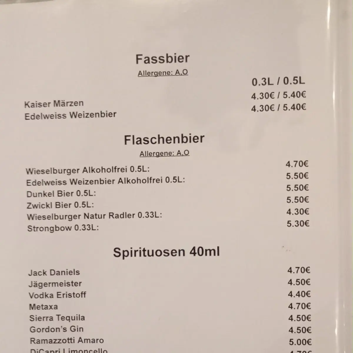 Speisekarte photo 3