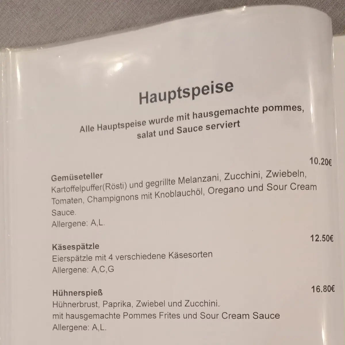 Speisekarte photo 9