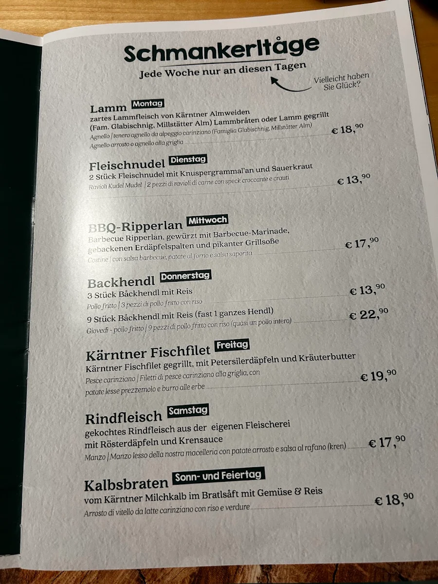 Speisekarte photo 2