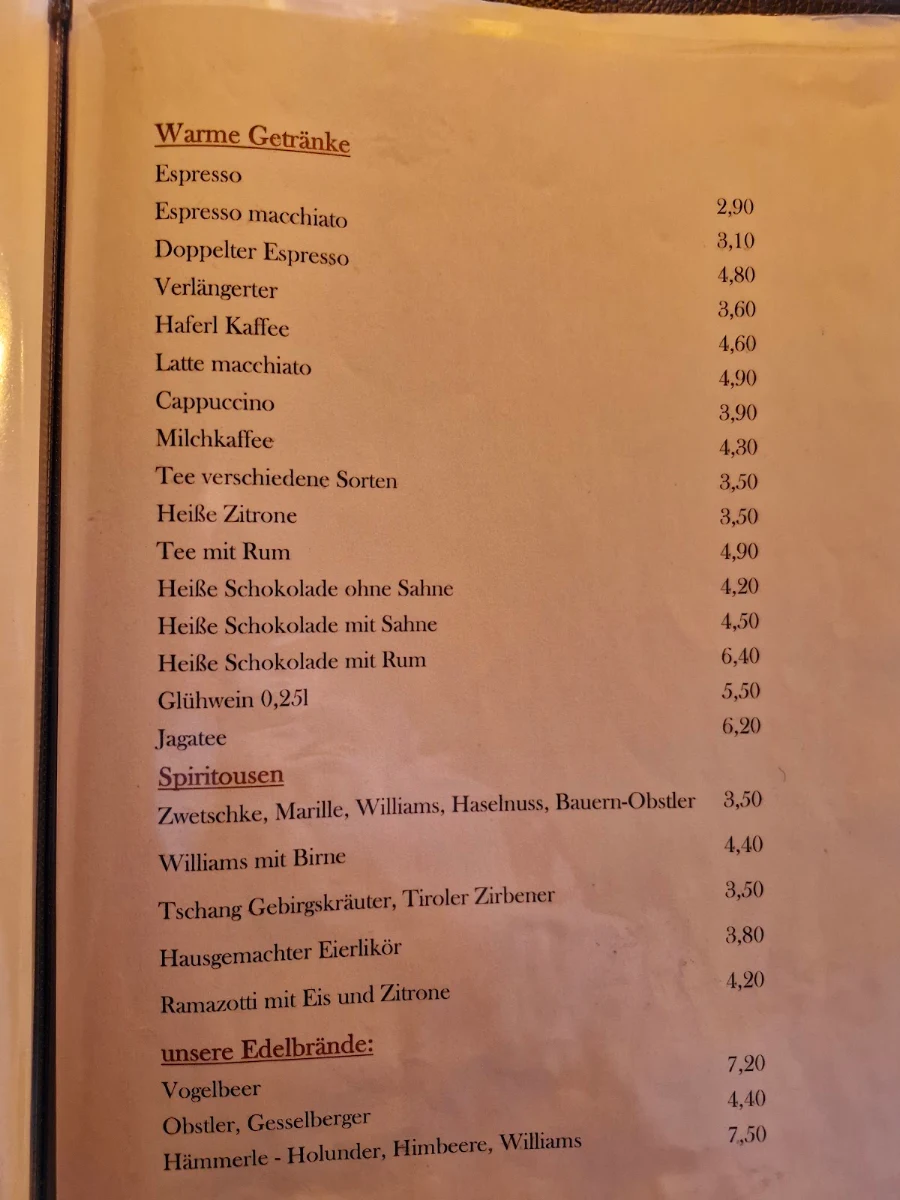 Speisekarte photo 1