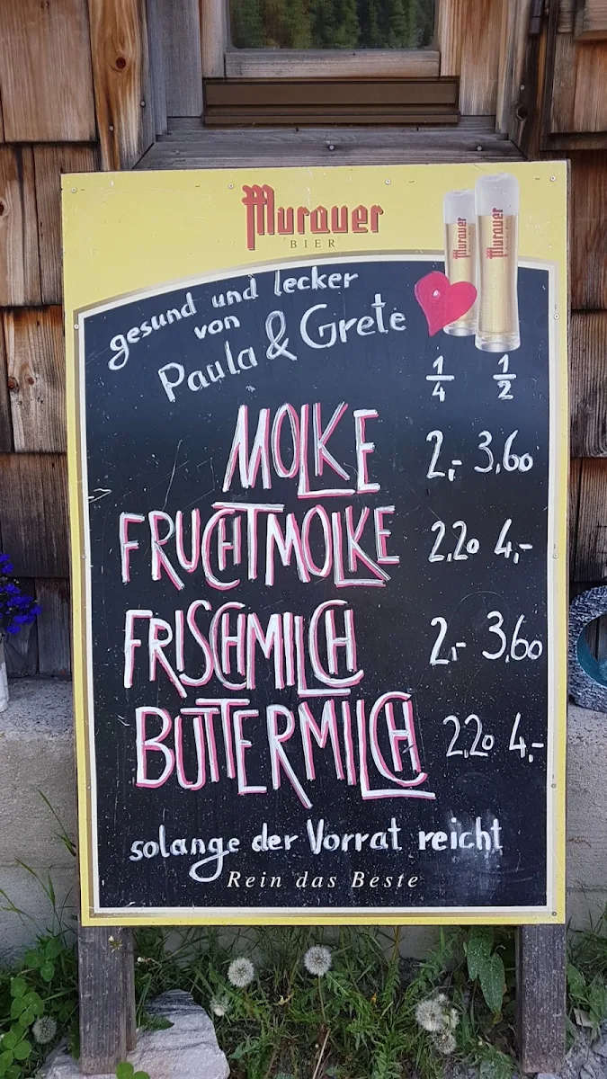 Speisekarte, Hölzler Hütte