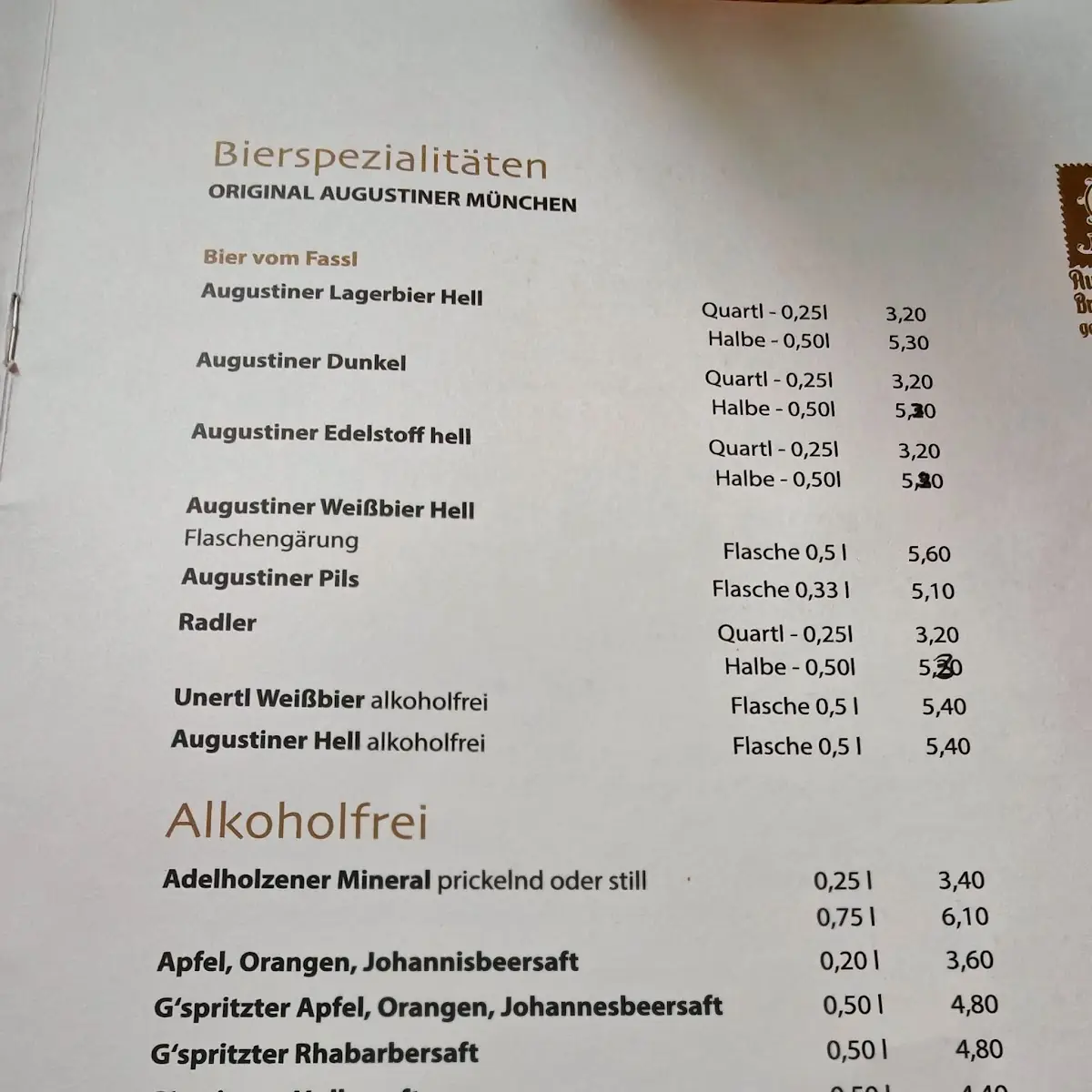 Speisekarte photo 2