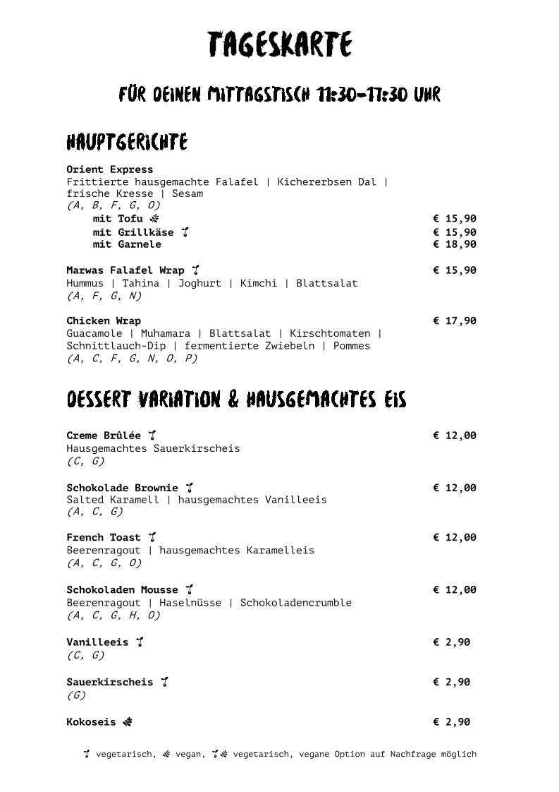 Speisekarte photo 4