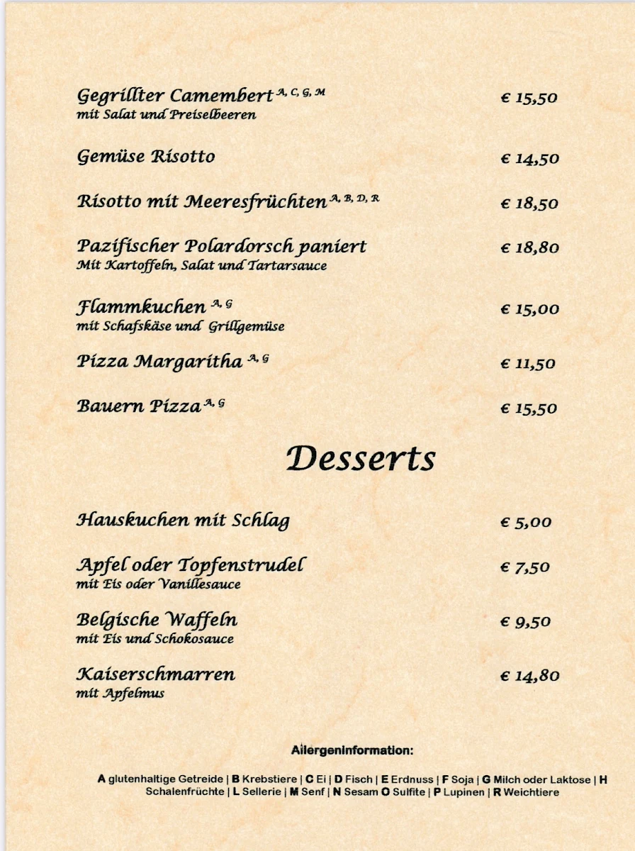 Speisekarte photo 1
