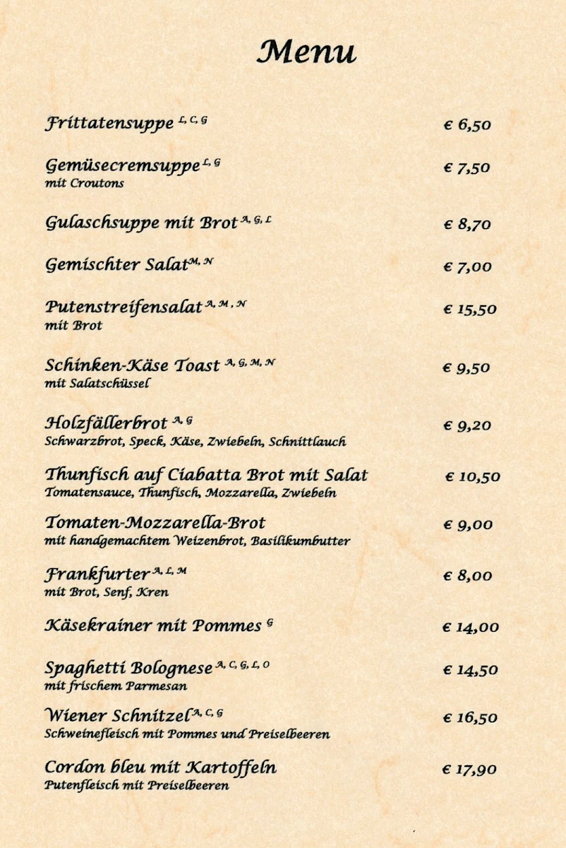 Speisekarte photo 2