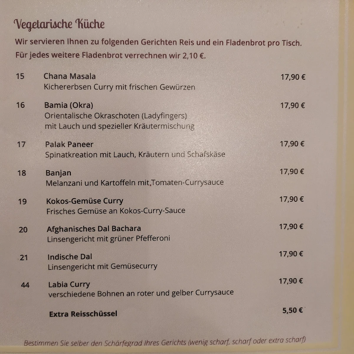 Speisekarte photo 9