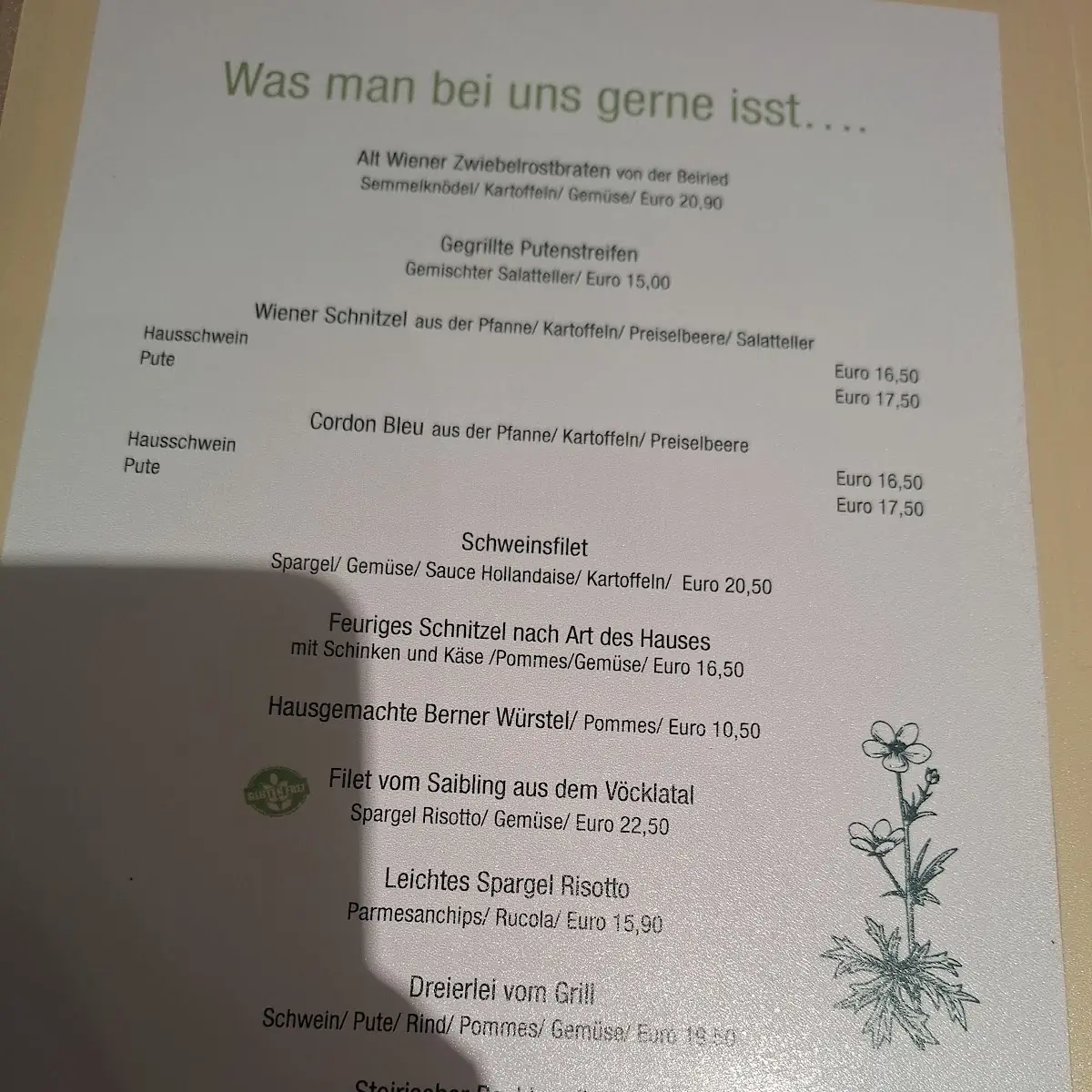 Speisekarte photo 2
