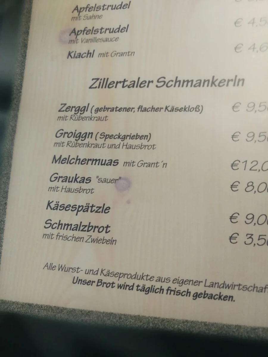 Speisekarte photo 2